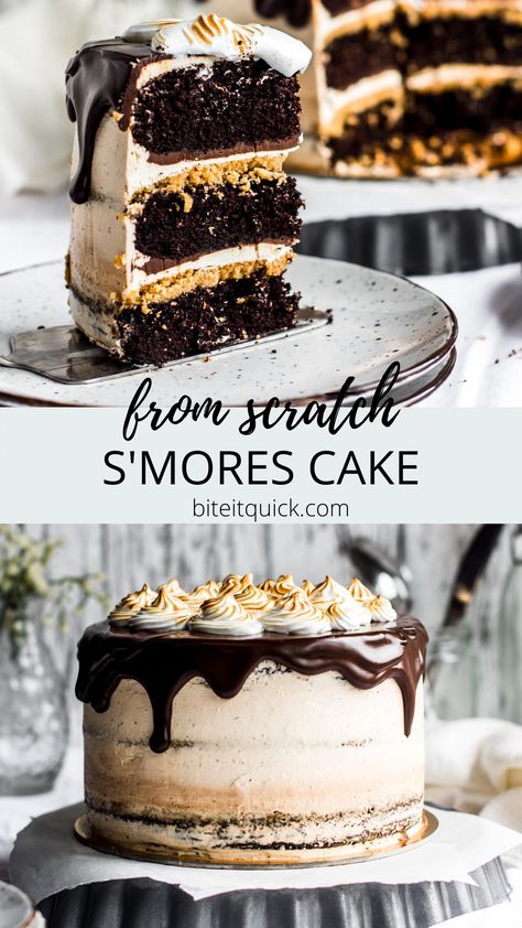 Craziest Cakes In The World, Different Chocolate Cake Flavors, Angel Food Cake Recipes Chocolate, Deep And Delicious Cake Recipe, Best Unique Cake Recipes, Fancy Birthday Desserts, S’mores Cake Birthday, Funky Cake Flavors, Fun Chocolate Desserts