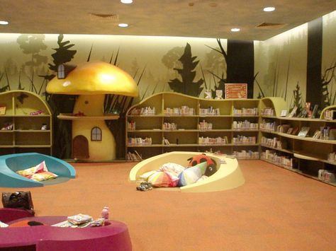 Children's Library, Central Public Library, Singapore | Flickr - Photo Sharing! Library Singapore, Public Library Design, Library Seating, School Library Design, Children's Library, Kids Cafe, Library Inspiration, Kindergarten Design, Childrens Library