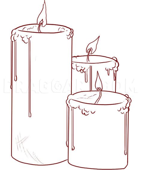 Melting Candle Drawing, Candle Art Drawing, Candle Doodle, Candle Sketch, Candle Drawing, Diy Candles Scented, Easy Candles, Candle Art, Bullet Journal Themes