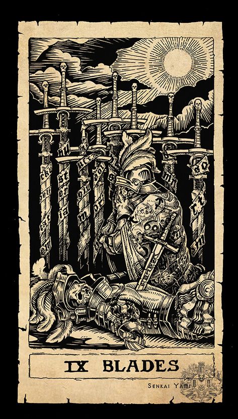 Senkai Yami, Wolverine Comic Art, Tarot Cards Art Illustration, Vintage Tarot Cards, Tarot Tattoo, Vintage Tarot, Apocalypse Art, Symbolic Art, Tarot Cards Art