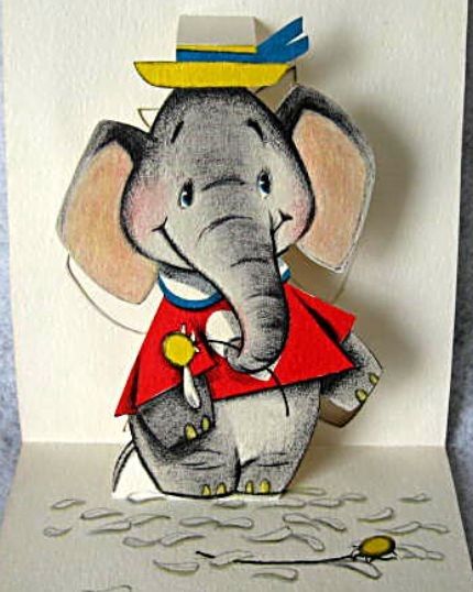 Elephant Birthday Card, Elephant Cards, My Sweetheart, Elephant Birthday, Birthday Vintage, Vintage Elephant, Valentine Anniversary, Elephant Plush, Elephant Love