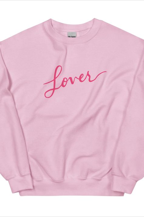 This "Lover" Sweatshirt Top is perfect for any Swiftie! Design inspired by the Lover Album. Visit my Etsy shop for more Eras Tour outfits! A pre-shrunk, classic fit sweater that's made with air-jet spun yarn for a soft feel and reduced pilling. Eras Tour Outfits, Taylor Swift Birthday Party Ideas, Lover Album, Taylor Swift Birthday, Tour Outfits, Lover Sweatshirt, The Lover, Fitted Sweater, Air Jet