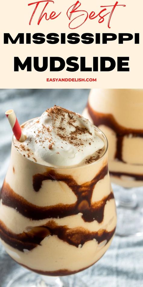 a glass of Mississippi Mudslide Mud Slides Drink Recipe, Mudslide Recipe Alcohol Easy, How To Make A Mudslide Drink, Frozen Mudslide Recipe Alcohol, Mud Slide Drink Recipe Easy, Mexican Mudslide Recipe, Tumbleweed Drink Recipe, Kalua Drinks, Mudslide Recipe Alcohol