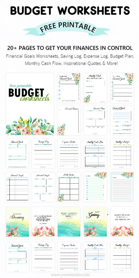 Budget Goals Printable, Budget Finances Printables, Financial Planner Ideas, Finance Planner Printable Free, Budget Planner Free Download, Financial Planner Printables Free, Finance Worksheets, Budget Binder Free Printables, Budgeting Worksheets Free