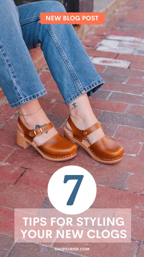 This blog post will provide tips and inspiration for styling your new clogs. From pairing them with jeans to jumpsuits, we'll cover all the ways you can make your clogs the perfect addition to your wardrobe. Whether you're a seasoned clog-wearer or just starting to experiment with this versatile shoe style, this post is sure to provide some helpful insights and ideas. Dansko Maryjane Clog Outfits, B.o.c. Clogs Outfits, Clog Fashion Outfits, Clog Jeans Outfit, Clogs Jeans Outfit, Boc Clog Outfits, Brown Leather Clogs Outfit, Clogs With Flare Jeans, Style Clogs Outfit