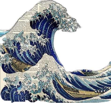 Waves Poster, Blue Scrapbook, Scrapbook Patterns, Photo Cutout, Wave Poster, Scrapbook Printing, Anime Boy Sketch, Collage Art Projects, Collage Scrapbook