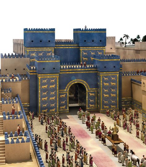 Babylonian Civilization, Baghdadi Art, Babylon City, Ishtar Gate, Poster Infographic, Gate Of Babylon, Cyrus The Great, Architecture Antique, Ancient Babylon