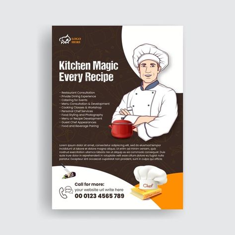 Restaurant chef job hiring flyer or post... | Premium Vector #Freepik #vector Hiring Chef Poster, Chef Poster Design, Adobe Kitchen, Chef Poster, Chef Job, Hiring Flyer, Chef Jobs, Personal Chef Service, Kitchen Logo