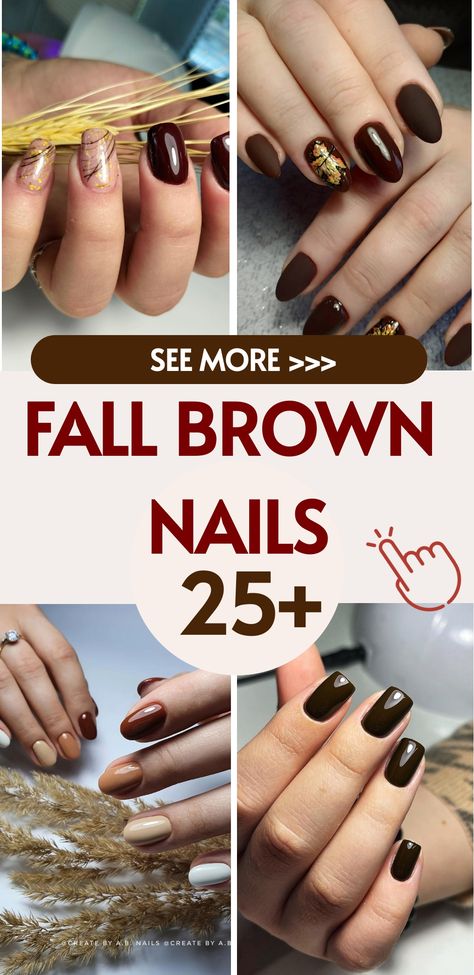 Short Nails Brown Design, Brown Matte Nails Design, Classy Natural Nails, Brown Dip Nails, Brown Fall Nails Designs, Dip Manicure Ideas, Trendy Dip Nails, Fall Dipped Nails Ideas, Brown French Nails