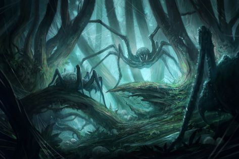 Fantasy Bestiary, Fantasy Demon, Giant Spider, Heroic Fantasy, Spider Art, Gothic Fantasy Art, Dnd Monsters, Cosmic Horror, Alien Concept Art