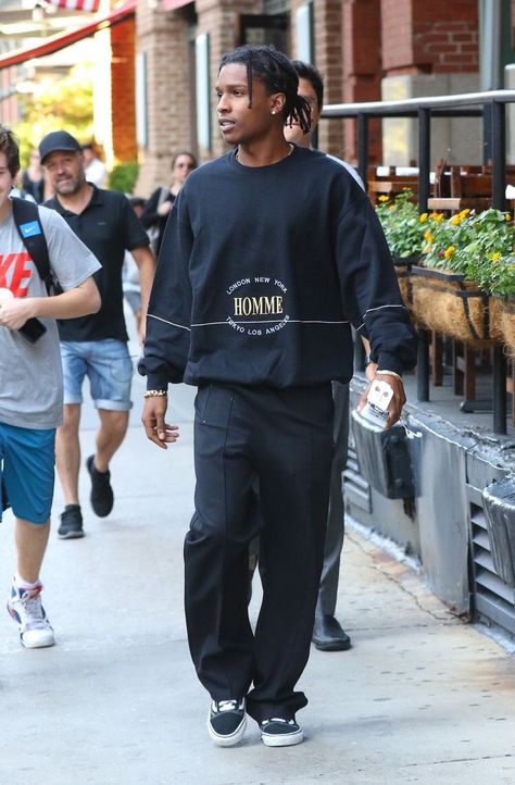 Rocky Asap, Asap Rocky Outfits, Asap Rocky Fashion, Pretty Flacko, Outfit Essentials, Rapper Outfits, Asap Rocky, Street Style Outfits Men, Street Fashion Men Streetwear