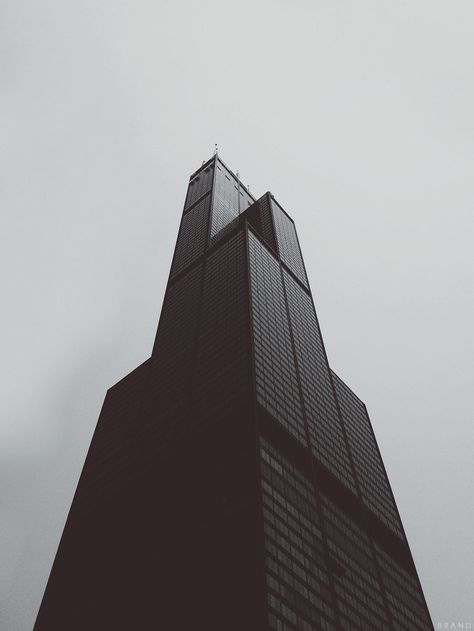 photo by Kris Brand Black Architecture, Sears Tower, Minimal Photography, The Windy City, Brutalism, Willis Tower, Amazing Architecture, Art And Architecture, Architecture Photography