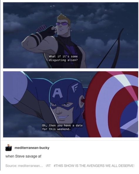 Avengers assemble Cartoon Captain America, Avengers Assemble Cartoon, Avengers Cartoon, Ultimate Spiderman, Avengers Funny, Marvel Funny, The Avengers, Hawkeye, Marvel Memes