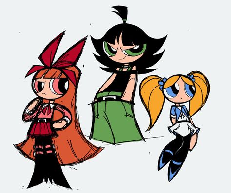 Teen Powerpuff, Cartoon Network Art, Super Nana, Powerpuff Girls Fanart, 2000s Cartoons, Ppg And Rrb, Fun To Draw, Cartoon Girls, Swag Art