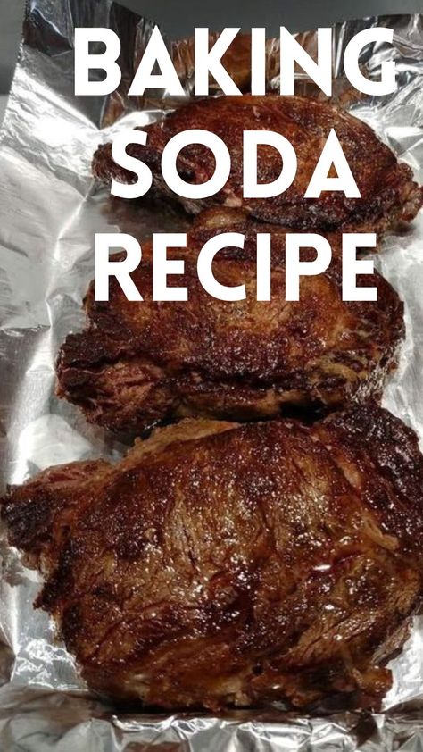 I’ve had people ask me how I get some of the meats I cook so tender. i.e. Chicken Breast, Pork Chops, Steaks, Salmon… just about anything. The BEST way ever is. BAKING SODA!!!! (maybe some know this already) if you don’t you’re missing out. Tenderizing Steak Marinade, Meat Tenderizer Recipe, Tender Baked Pork Chops, Chopped Steak Recipes, Pork Marinade Recipes, Pork Steak Recipe, Pork Chop Marinade, Pork Sausage Recipes, Recipes On A Budget