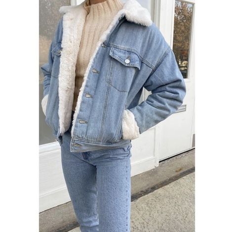 Fur Denim Jacket Outfits, Fur Collar Outfit, Love Street Apparel, Fur Jean Jacket, Fur Outfit, Rain Outfit, Denim Jacket With Fur, Love Street, Jean Jacket Outfits