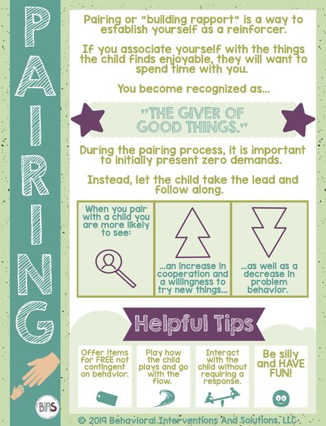 The pairing process or “building rapport” is an important topic. For teachers and other school professionals, it is a quick and effortless way to gain instructional control; however, it is a concept that parents can utilize as well. Free Aba Therapy Printables, Rbt Study Guide, Rbt Exam Study Guide, Aba Techniques, Rbt Resources, Rbt Training, Applied Behavior Analysis Training, Rbt Exam, Bcaba Exam