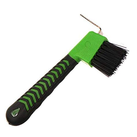 BOTH WINNERS Horse Hoof Pick Brush with Soft Touch Rubber Handle (NEON Green) Green Horse Tack, Hoof Pick, Horse Brushes, Horse Hoof, Green Sports, Brushed Metal, Neon Green, Horses, Neon