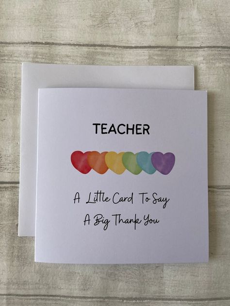 Farewell Greeting Cards, Happy Birthday Teacher, Happy Teachers Day Wishes, Greeting Cards For Teachers, Card For Teacher, Teacher Rainbow, Teachers Day Card, Teacher Birthday Gifts, Farewell Cards