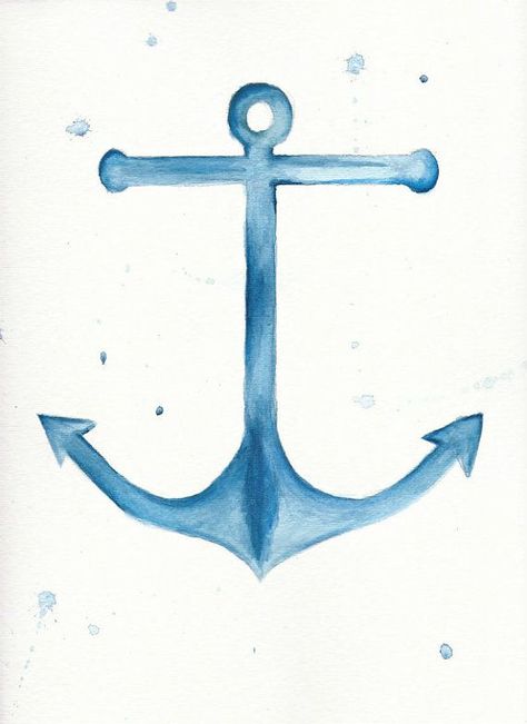 Anchor Drawings, Watercolor Anchor, Anchor Wallpaper, Beach Wall Collage, Painting Dark, Apartment Art, Scrapbook Book, Cute Doodles Drawings, Pallet Art