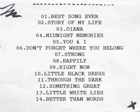 midnight memories official tracklist!! (not including the 4 bonus songs available on the deluxe album) THIS LOOKS AMAZING Midnight Memories Aesthetic, Tracklist Aesthetic, Midnights Tracklist, Memories Aesthetic, Midnight Memories, Best Song Ever, Irish Boys, I Love One Direction, Guilty Pleasures