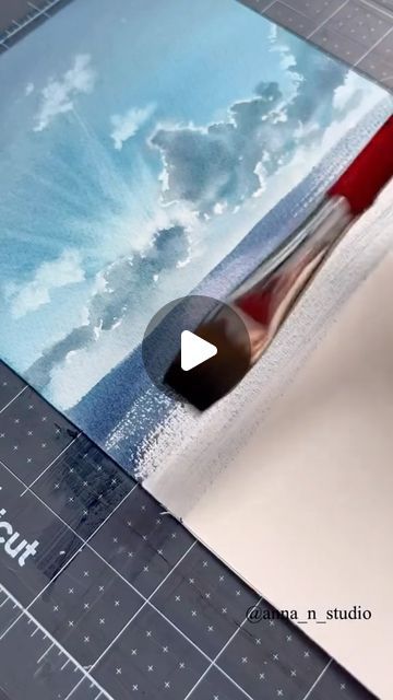 How To Draw Clouds Watercolors, How To Paint Sky Watercolor, Watercolor Sky Tutorial, Clouds In Watercolor, Watercolour Clouds, Sky Watercolor Painting, How To Paint Clouds, Clouds Watercolor, Art Painting Watercolor