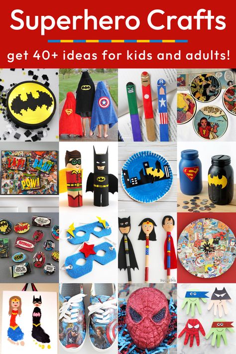 Superhero Diy Crafts, Superhero Craft Ideas, Superhero Art For Kids, Marvel Diy Gifts, Marvel Activities For Kids, Super Hero Crafts For Kids, Marvel Activities, Super Hero Crafts, Superhero Crafts For Kids