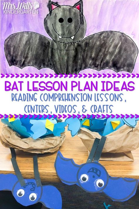 Stellaluna Crafts, Bat Lessons, Stellaluna Activities, Bat Activities, Bats Activities, Cave Quest, Fruit Bats, Lesson Plan Ideas, Ideas For Kindergarten