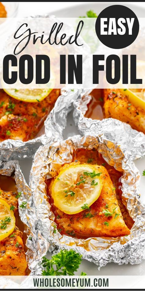 Cajun Grilled Cod In Foil Grill Cod Fish Recipes, Cod In Foil Packets On Grill, Cod Filets Recipes, Grilled Cod Fish Recipes Foil Packets, Cod Foil Packets For The Grill, Cod Grill Recipes, Smoked Cod Fillets, Grilling Fish On Grill In Foil, Bbq Cod Fish Recipes