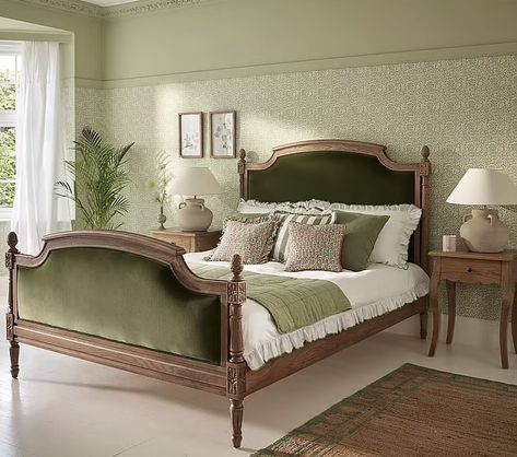 English Forest, Jug Design, Olive Velvet, Frame Love, Jungle Tree, Victorian Bedroom, Dressing Table Storage, Our Love Story, French Bed