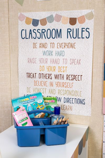 Everyone Is Welcome Classroom Decor, Wellness Classroom Ideas, Cute Classroom Posters, Esol Classroom Decorations, Everyone Is Welcome Classroom Theme, Classroom Rules Elementary, Year 5 Classroom Ideas, Classroom Welcome Display, Teacher Classroom Ideas Elementary