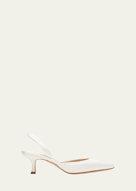 Bridal Kitten Heels, Wedding Kitten Heels, White Manolo Blahnik, White Dresses Wedding, White Kitten Heels, Manolo Blahnik Carolyne, Manolo Blahnik White, Manolo Blahnik Pumps, Kitten Heel Shoes