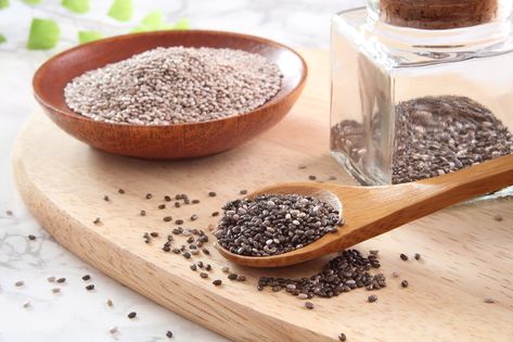 5 Health Benefits of Chia Seeds (huge power in a tiny package) - BioTrust Baking Without Eggs, Benefits Of Chia Seeds, Benefits Of Chia, Black Chia Seeds, Egg Substitute In Baking, Vegan Egg Substitute, Chia Benefits, Seeds Benefits, Salvia Hispanica