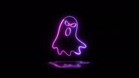 Neon Widgets, Neon Ghost, Ghost Silhouette, Neon Symbol, Party Concept, Glam Halloween, Halloween Illustrations, Background Halloween, Stream Overlay