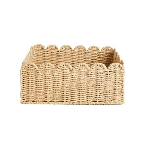 Cup of Jo's Joanna Goddard Shares Her Living Room Essentials Rope Storage Basket, Pantry Baskets, Rope Storage, Baskets For Shelves, Dirty Clothes Basket, Wicker Storage, Natural Baskets, Square Baskets, Decorative Basket