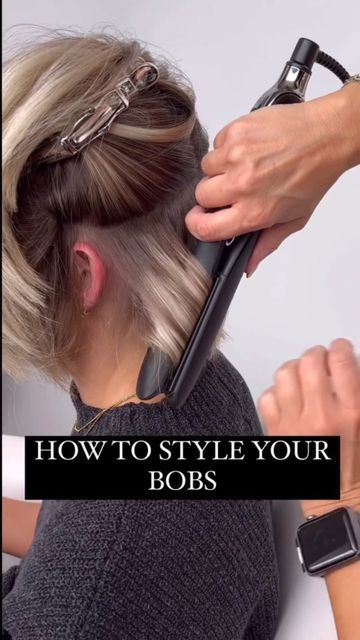 Kort Bob, Hair Curling Tips, Medium Bob, Corte Bob, How To Curl Short Hair, Chin Length Hair, Bob Haircut For Fine Hair, Bob Haircut With Bangs, Hairdos For Short Hair