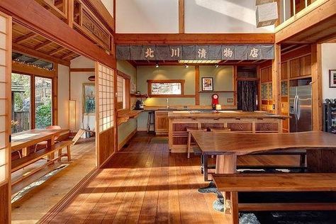 Japanese Farmhouse, House Elements, Japanese Home Design, Japanese Style House, Japanese Interiors, Farmhouse Decorating, Architecture Model House, Modern Home Furniture, Farmhouse Interior