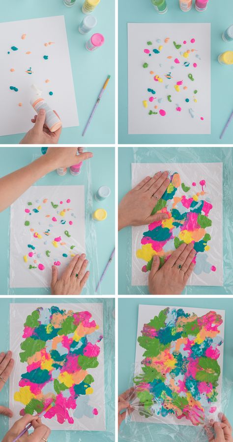 2018_07_24_Smooshed-Paint-Kid-Activity-8-BLOG Summer Art Projects, Art Project For Kids, Project For Kids, Peg Doll, Toddler Art, Paint Art, Process Art, Painting Art Projects, Preschool Art