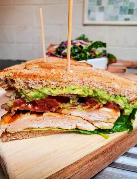 Chicken Avocado Club Sandwich, Grilled Chicken Club Sandwich Recipes, California Chicken Club Sandwich, Grilled Chicken Club Sandwich, Grilled Chicken Avocado Sandwich, California Chicken Sandwich, Chicken Bacon Avocado Sandwich, California Sandwich, Easy Mediterranean Salad