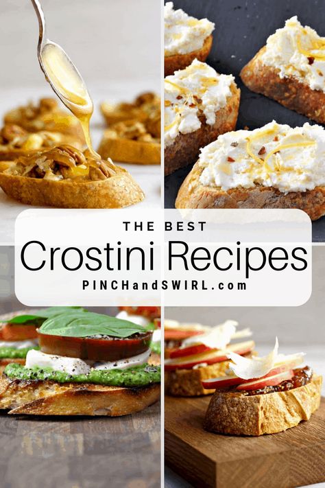 Easy and fabulous Crostini Recipes! Of so many appetizers, crostini and bruchetta are always crowd pleasing finger foods. I'll show you how to make them perfect every time! Crostini Ideas, Baguette Appetizer, Bruschetta Appetizers, Easy Crostini, How To Make Crostini, Crostini Toppings, Bruschetta Recipes, Fancy Appetizer Recipes, Outdoor Dining Ideas