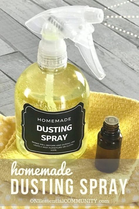 Dusting Spray, Clean Baking Pans, Essential Oil Spray, Essential Oils Cleaning, Deep Cleaning Tips, Homemade Cleaning Products, Natural Cleaners, Diy Cleaners, Cleaning Recipes