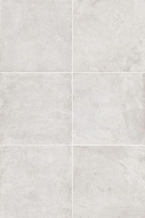 The perfect fusion of concrete and stone effect porcelain in a supersized format.Durable, robust, and forgiving yet simplistic enough to create a beautiful backdrop to any interior style.Matera White offers chalky white, linen and light, smoky grey tones. It is suitable for kitchens, living areas and bathrooms.Create a cohesive look between your indoor and outdoor spaces but continuing Matera onto your terrace. The same size tiles are available for both areas with the exterior format being sligh Outdoor Tiles Texture, White Concrete Texture, Light Grey Tiles, Porcelain Texture, Terrace Tiles, Mandarin Stone, Matt Stone, Matte Tile, Tile Texture