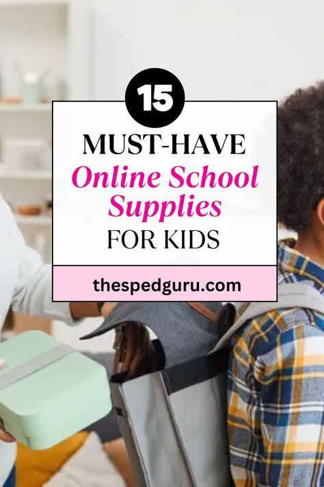 Must-Have Online School Supplies for Kids Online School Aesthetic, Online School Supplies, School Supplies For Kids, Organizational Hacks, School Must Haves, Study Strategies, Kids School Supplies, Virtual School, Learning Apps