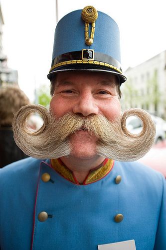 Fake Moustache, Trondheim Norway, Trondheim, Norway, A Man, Blue