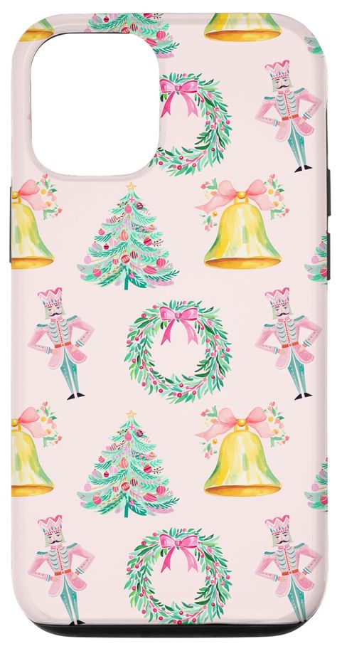 PRICES MAY VARY. Preppy Christmas tree, nutcracker, wreath & bell designs Pink background Two-part protective case made from a premium scratch-resistant polycarbonate shell and shock absorbent TPU liner protects against drops Printed in the USA Easy installation Christmas List 2024, Preppy Christmas Tree, Pink Nutcracker Christmas, Cute Christmas Decor, Nutcracker Christmas Tree, Nutcracker Wreath, Pink Nutcracker, Vintage Pink Christmas, Dream Christmas