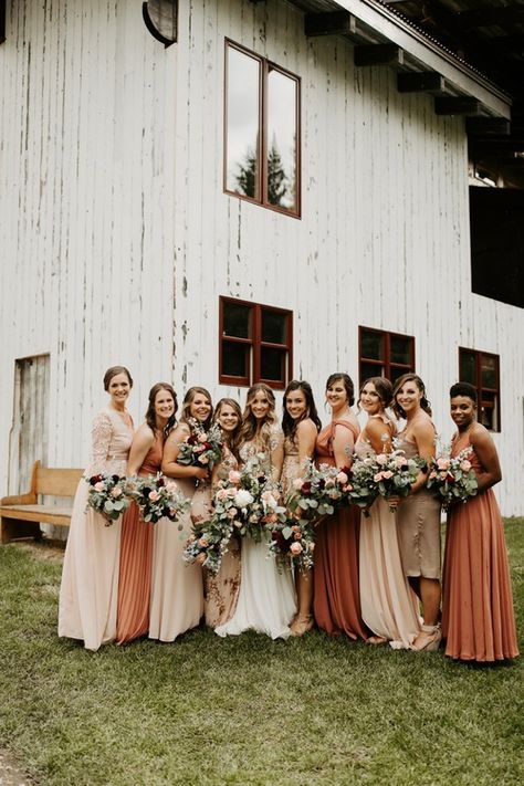 Rustic Bridesmaid Dresses, Bigfork Montana, Rustic Bridesmaids, Colors Photography, Fall Bridesmaids, Romantic Wedding Receptions, Bridal Party Attire, Romantic Summer, Montana Wedding