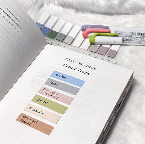 Annotating Tips, Annotation Guide Book, Book Tabs Ideas, Book Tabbing System, Book Annotation Kit, Tabbing System Books, Book Annotation Tab Key, Tab System Book, Aesthetic Book Annotation Guide