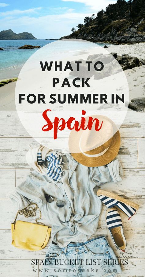 What To Pack For Spain, Pack For Spain, Spain Packing List, Vacation In Spain, Spain Outfit Ideas, Summer Packing List, Spain Travel Outfits, Travel To Spain, Spain Bucket List