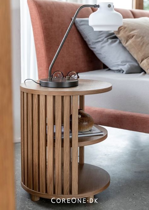 Make your side of the bed a little cozier with the RECAP nightstand. Use it to store your nighttime essentials and maybe a nice lamp, then you’ll be bedtime ready 🤩 Wooden Bed Side Table, Bed Side Table Design, Bedside Table Round, Walnut Bedside Table, Round Nightstand, Timber Beds, Wood Carving Furniture, Black Bedside Table, Oak Bedside Tables