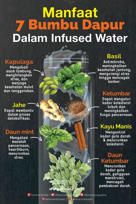 Tips Kesehatan, Motivasi Diet, Resep Diet, Hairstyles Natural, Detox Water Recipes, Makanan Diet, Food Combining, Herbs For Health, Healthy Detox